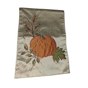 Autumn Pumpkin Embroidered Table Runner 12.5"x68" 100%‎ Polyester Fall Decor